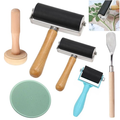 Gummiwalze linoldruck set - gummiwalze,