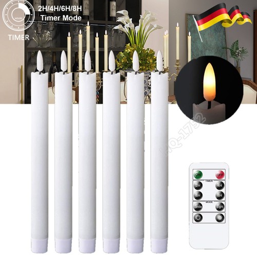 Flammenlos led stabkerzen - 6x,