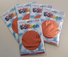 5 Folienballons Kupfer rund -
