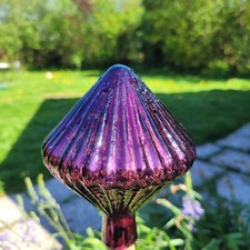 Glaskugel Gartendeko Kugel lila 12cm Rosenkugel Glas Gartenkugel Bauernkugel