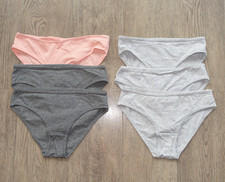 NEU 6 Unterhosen Slips Gr 134 140 von C&A grau apricot für Mädchen