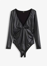 Neu Stringbody ouvert mit Wetlook Gr 44/46 Schwarz Damen Nachtwäsche String-Body