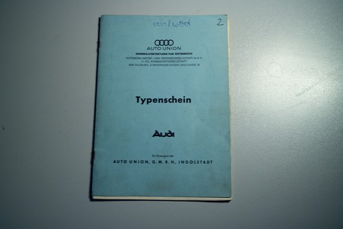 Audi typenschein brief von - typenschein,