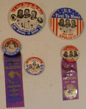 5 original Buttons Apollo 11