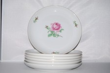 6 Kuchenteller Coupteller 18 cm Alt Fürstenberg 02171 Rote Rose Fürstenberg