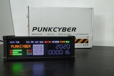Punkcyber WFD Clock - Digitale Uhr im Cyberpunk Design - Dot-Matrix-Display USB