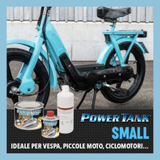 POWER TANK Weiß Kleiner Tankaufbereitung für Piaggio Ciao Si Boxerkappe