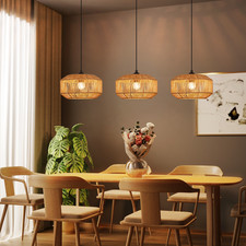 Pendelleuchte 3-flammig Rattan