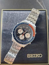 Seiko Uhr 7a28 7100 Chronograph Chrono Vintage Pepsi Quarz Quarz JDM 1983