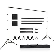 2,6*3m Fotostudio Hintergrundsystem Teleskop Hintergrund Stativ Set Mit Tasche