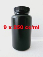 9 x 250 cc/ml Empty Black Pill