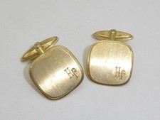 333 Gold 8K Gelbgold Initialen " HP " Manschetten Manschettenknöpfe 7925