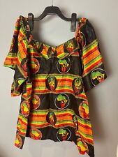Afrikanische Bluse, Gr. XL, Karneval, Fasching, Verkleidung, Mottoparty