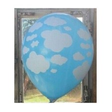 Luftballon Pirat Sterne Wolken Motiv Aufdruck Ø25 cm Ballon Deko Set bunt 50 St.