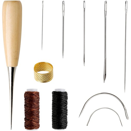 Ledernadel set lederhandschuh - ledernadel,