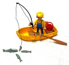 Playmobil * Angler Fischer * Mann im Ruderboot