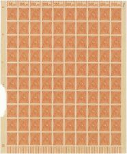 Bogen Mi.-Nr. 227 Walze Oberbogen mit Plattenfehler I auf Feld 56  postfrisch