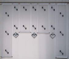 Schiebegardine Set  Flächenvorhag  Schiebevorhan Moderne Gardinen Neu