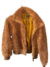 Braune kunstfell jacke - braune,