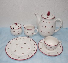 Pfalzkeramik Inzell Streublumen, Rand rot, glatte Form - handdekoriert - Wahl