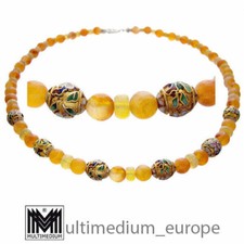 Vintage Opal Karneol Cloisonne