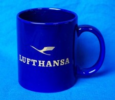 Lufthansa Kaffeebecher Keramik Kaffeepott Kaffeetasse Tasse Becher Flugzeuge