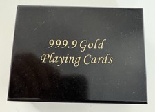 Poker Spielkarten vergoldet in edler Schatulle, unbespielt, neuwertig