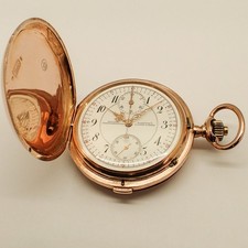 A. LANGE & SÖHNE LEPINE TASCHENUHR DUF CHRONOGRAPH 118g 52,5mm ZERTIFIKAT GOLD