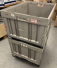 Klapp Falt Kiste Euro Box Behälter 80 x 60 mit Transportroller Aufsatzrahmen 