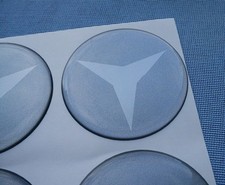 4x silber Embleme für