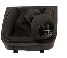 FÜR VW GOLF 5 6 GTI EOS SCIROCCO 6 GANG ALCANTARA SCHALTKNAUF SCHALTSACK BLACK 