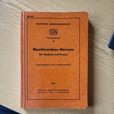 DIN Taschenbuch 3 Maschinenbau-Normen für Studium und Praxis 1962 Beuth Verlag