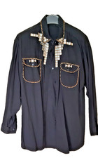 Damen Westernbluse in schwarz Gr.42