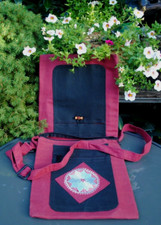 doppelter Stoffbeutel...Schulter,-Umhängetasche...Baumwolle...beidseitig tragbar