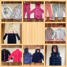 Mädchen Anziehsachen ( Fleecejacken, Kleid, Weste, Hosen, Pullover Gr.122/128