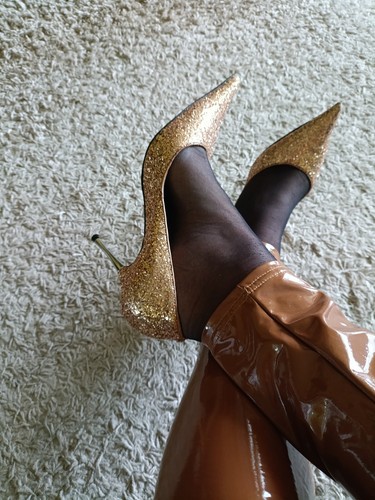 High heels 90iger - mit, metall