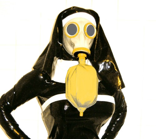 Gasmaske mit atembeutel - mit,