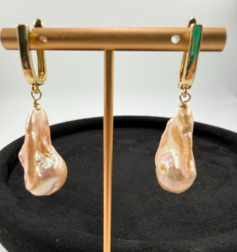 Goldene barockperlen ohrringe - goldene,