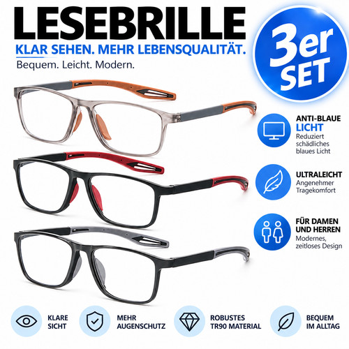 Lesebrille 3er pack herren - pack,