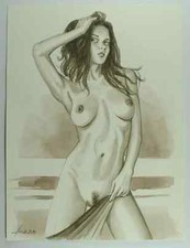 GROSSES feines Aquarell A3