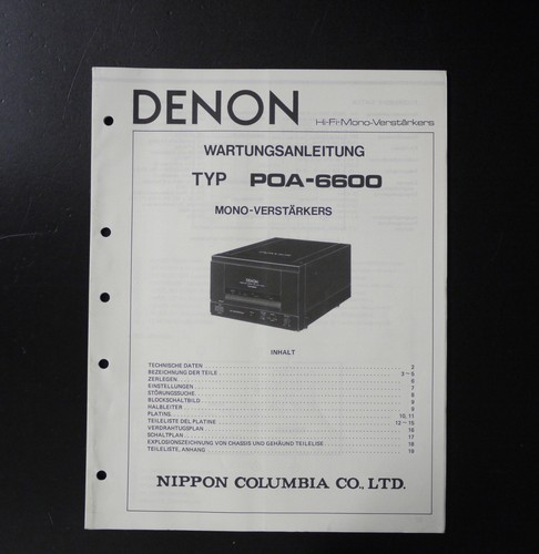 Original denon poa 6600 - original, stereo