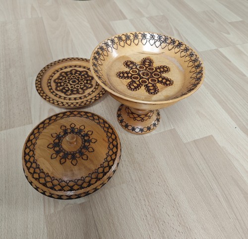 Teiliges holzschalen set - 3-teiliges, holzschalen-set