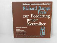 Landesmuseum Karlsruhe  Richard Bampi Preis zur Ausstellung 1984