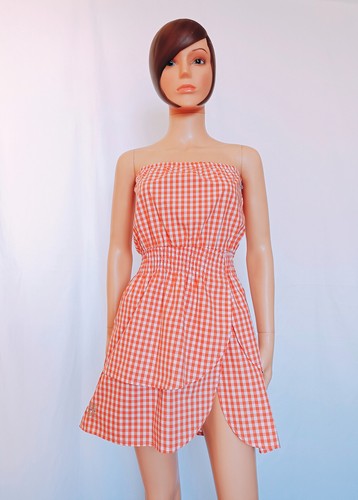 Vichy kurzes bustier kleid - vichy,