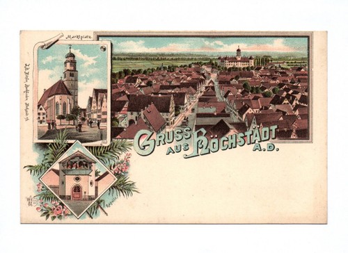 Litho gruss aus höchstadt - litho, ak