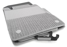 Rips Fußmatten Mercedes W211 S211 Original Qualität Autoteppich Matte Grau 4 STK