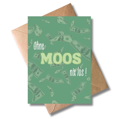 Lustige geld geschenk karte - geld,