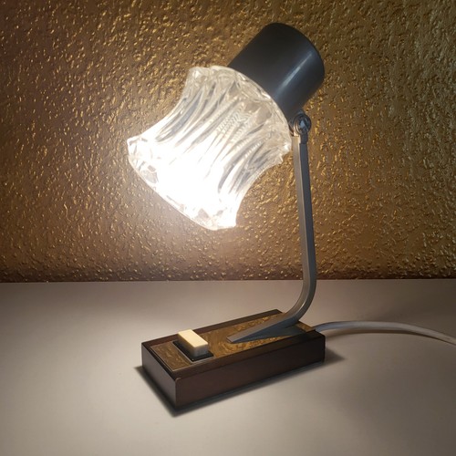 Vintage tischlampe pressglas - vintage,