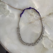 Antik Berberschmuck Halskette  70cm Länge Lila Garn