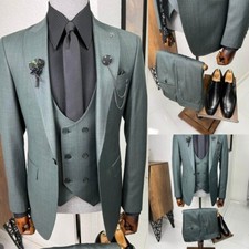 Herrenanzug Tweed-Stoff Grüne